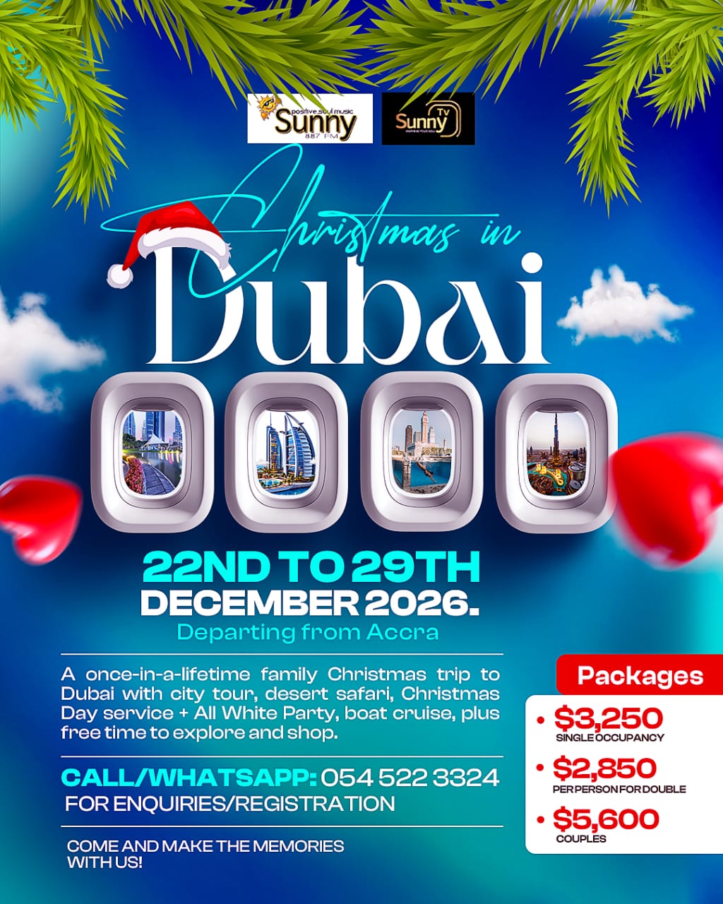 Christmas in Dubai 2026 — Family Christmas Trip from Accra