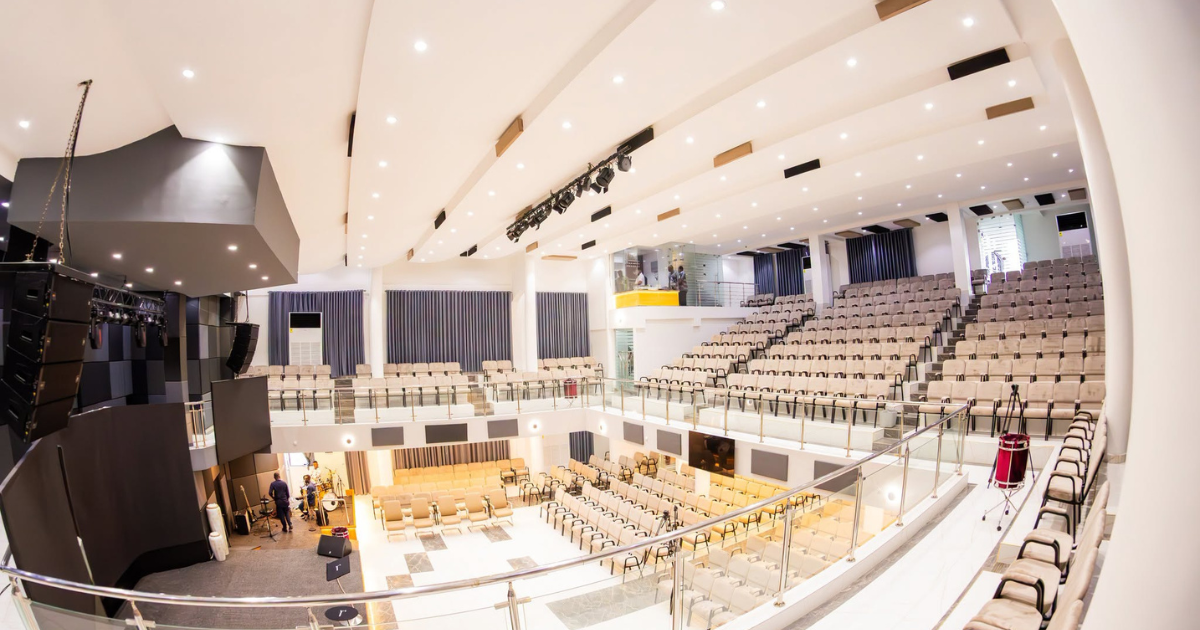 Inside the new auditorium